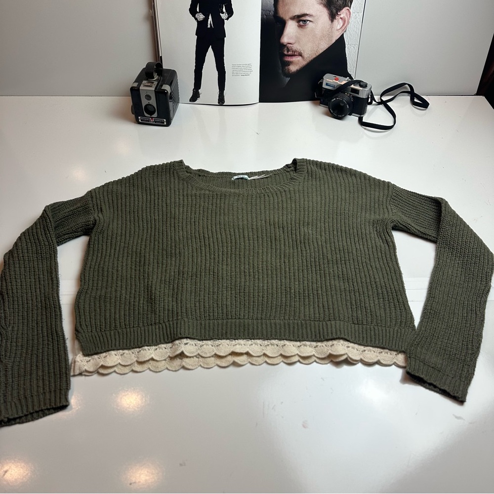 Kimchi Blue Forest Green Knit Top